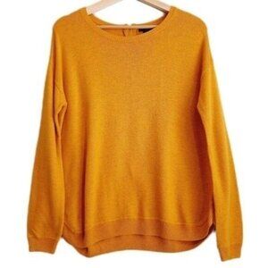 H&M Mustard Yellow Soft Fine Knit Sweater Crewneck  Sz S